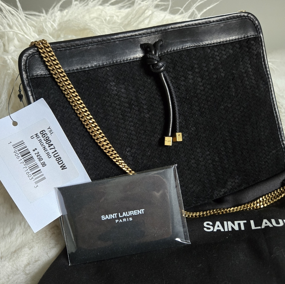 Yves Saint Laurent Baby Victoire Matelassé Leather Shoulder Bag NWT